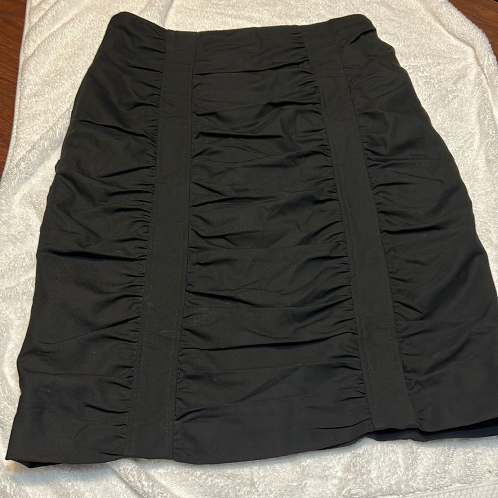 Nanette Lepore Black Ruched Skirt Size 10